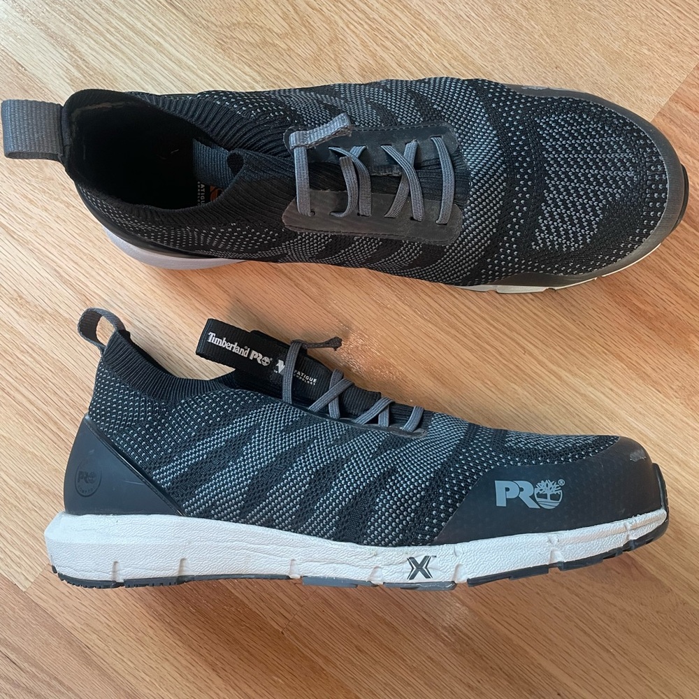 Timberland PRO anti fatigue Charcoal and White Athletic Shoes